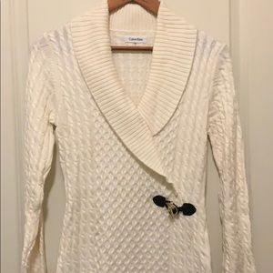 Calvin Klein long sleeve cross front dress